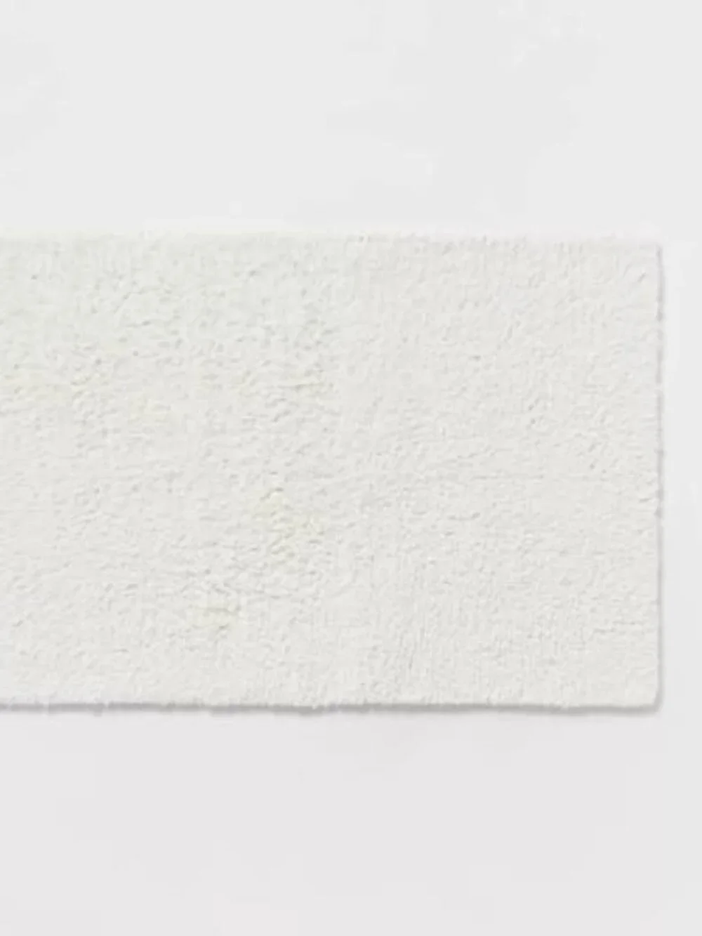 New Performance Plus Cotton Reversible Bath Rug/Runner - Threshold, New Ivory.